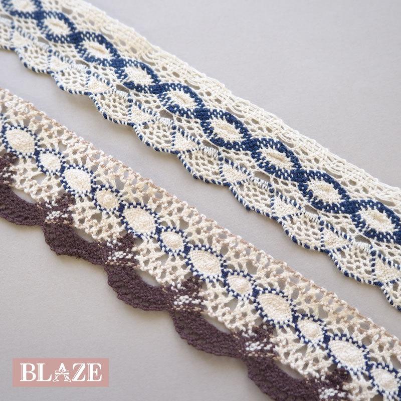 BLAZE 100cmカット コットンレース トーションレース 綿 幅広