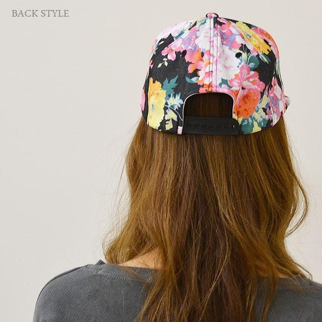 キャップ レディース 帽子 花柄 フラット B-キャップ cap フラワー
