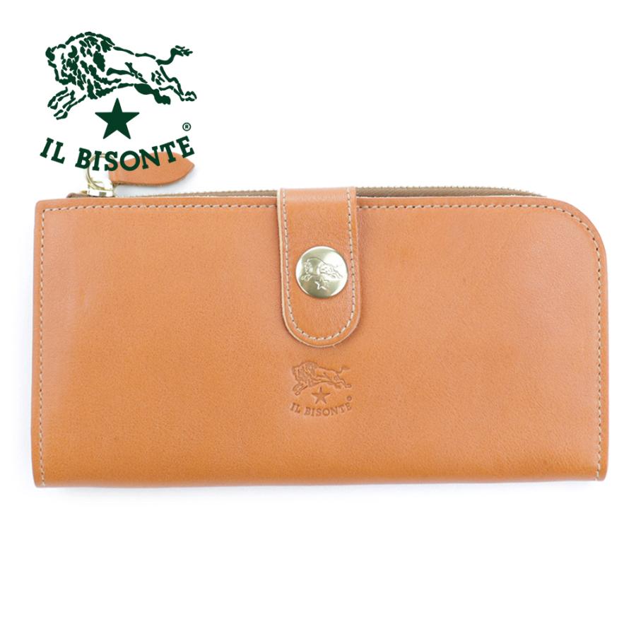 IL BISONTE（イルビゾンテ） 財布 二つ折り 長財布 ボタン L字
