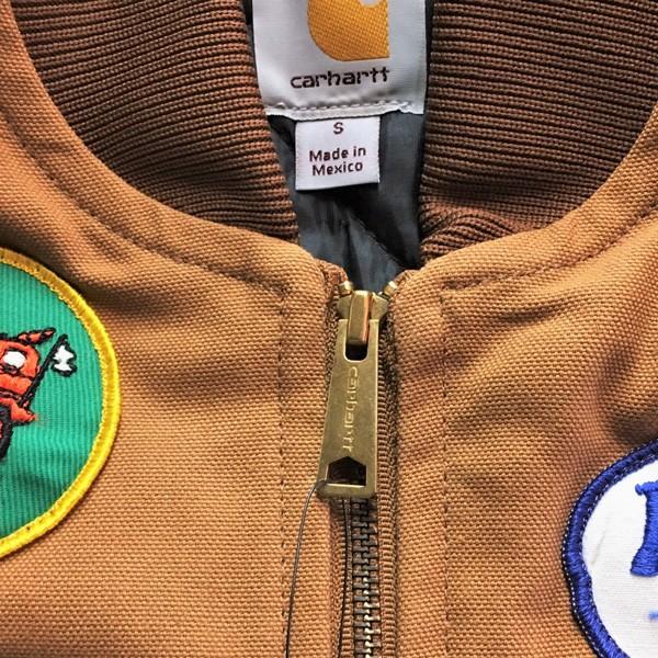 Carhartt（カーハート） ワッペン付き ダックベスト ブラウン Sサイズ
