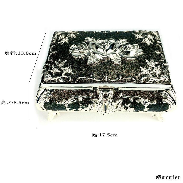 新品】ELEMICA 薔薇 家具調ジュエリー宝石箱 オルゴール アンティーク