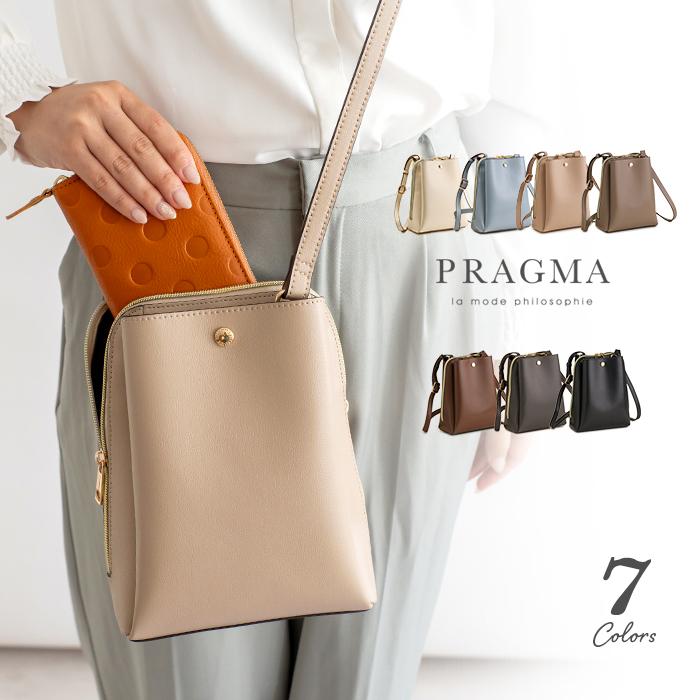 PRAGMA（プラグマ） ミニ ショルダーバッグ レディース 軽い 小さめ 斜
