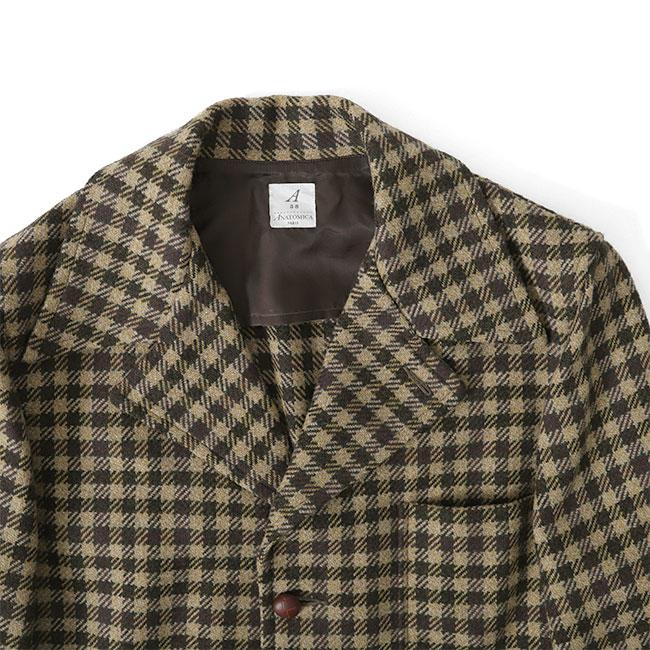 ANATOMICA チェック柄ウールスラックス 36 ANATOMICA チェック柄ウール