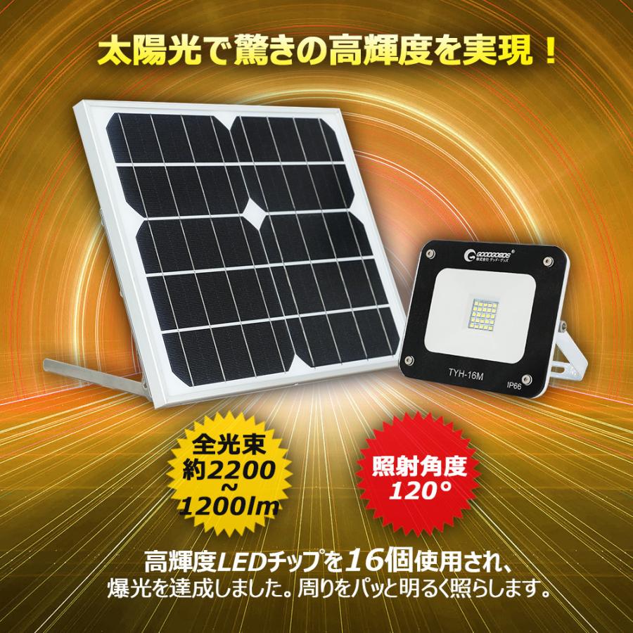 GOODGOODS（グッド・グッズ） LED投光器 20W 屋外 ソーラーライト