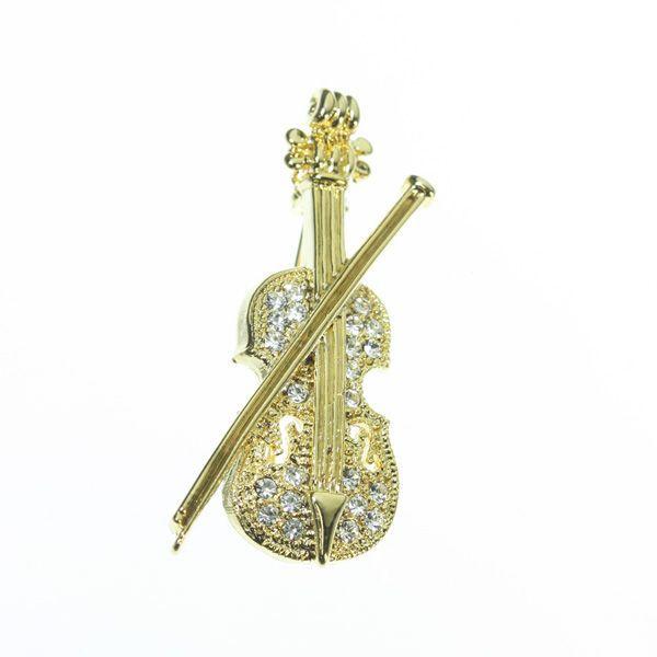 SWAROVSKI（スワロフスキー） ブローチ バイオリン ヴァイオリン 楽器