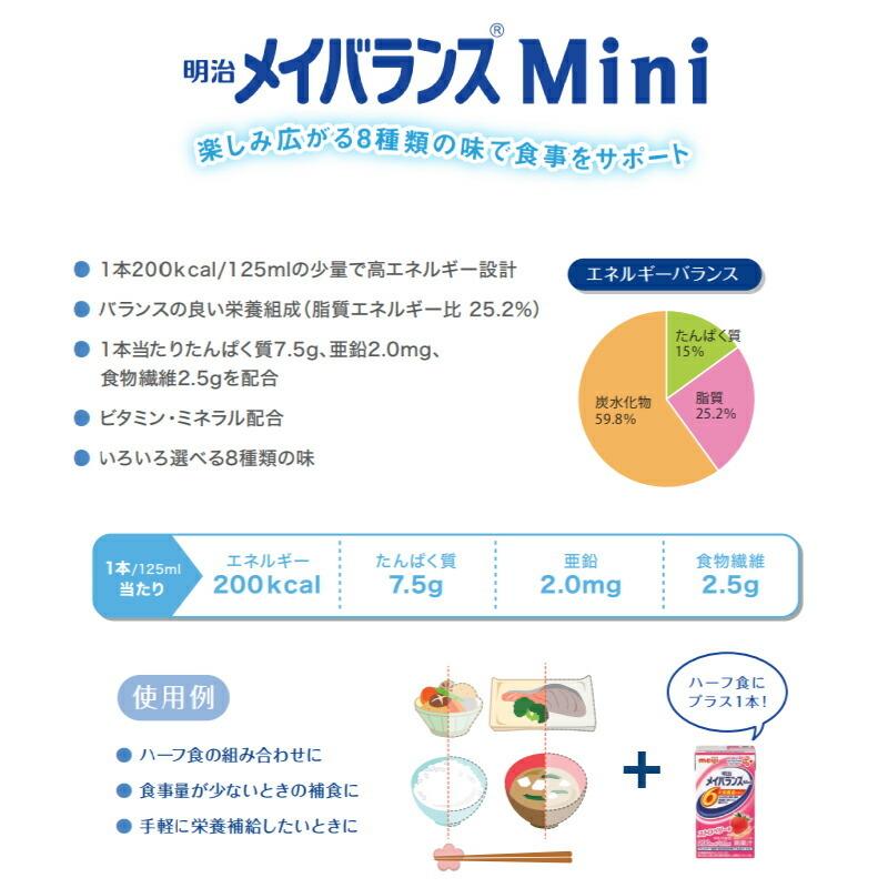 明治（meiji） 介護食 メイバランスミニ 紙パック 72本 (24本×3ケース