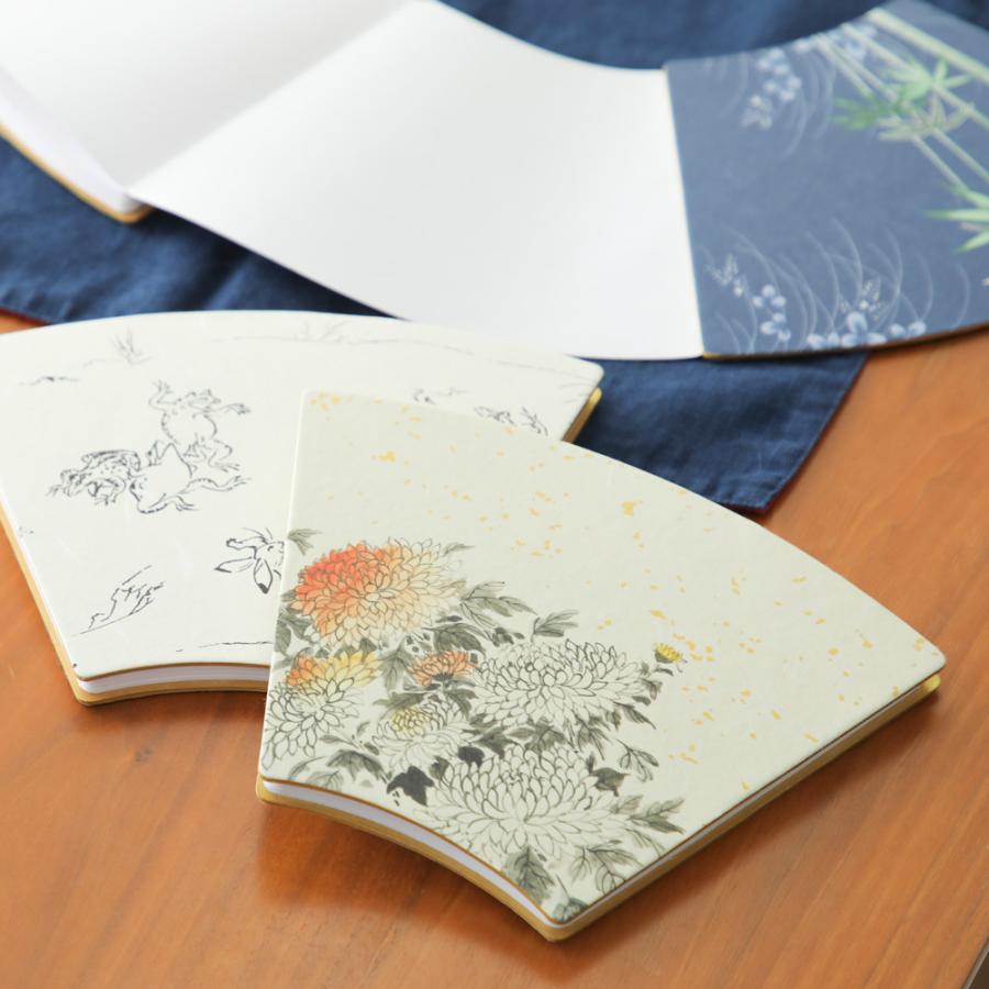 御朱印帳 eN エン 扇型 12山 鳥獣戯画 竹 菊 ご縁 京都 ぎんやんま