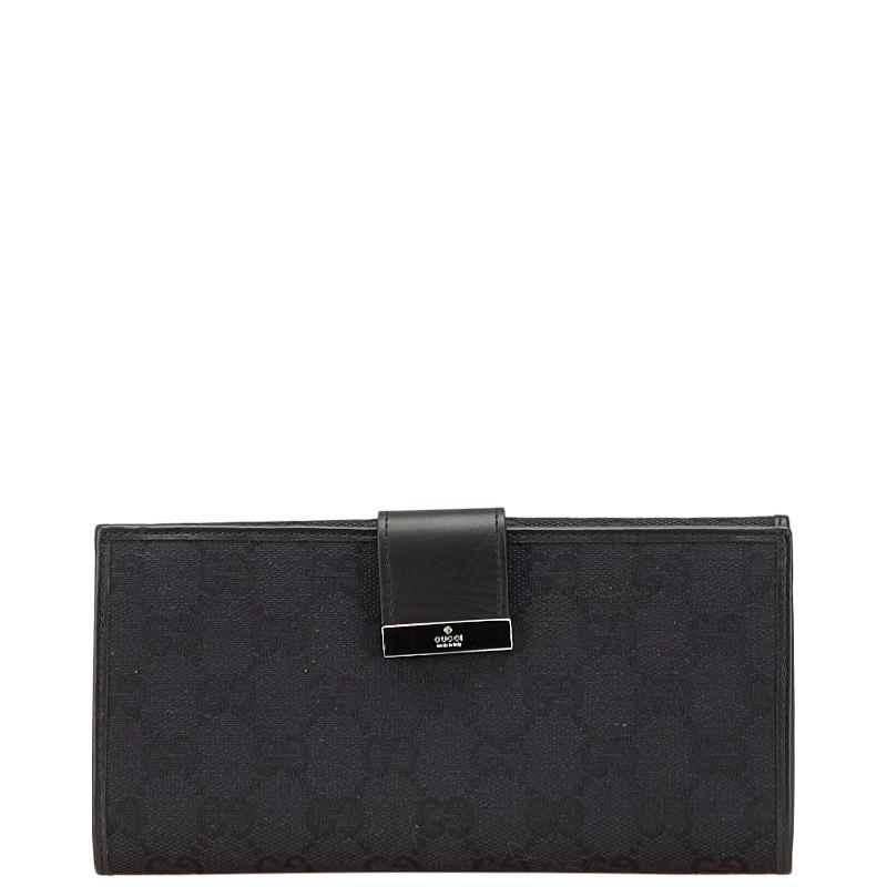 GUCCI（グッチ） GGキャンバス 長財布 035 2888 ブラック キャンバス