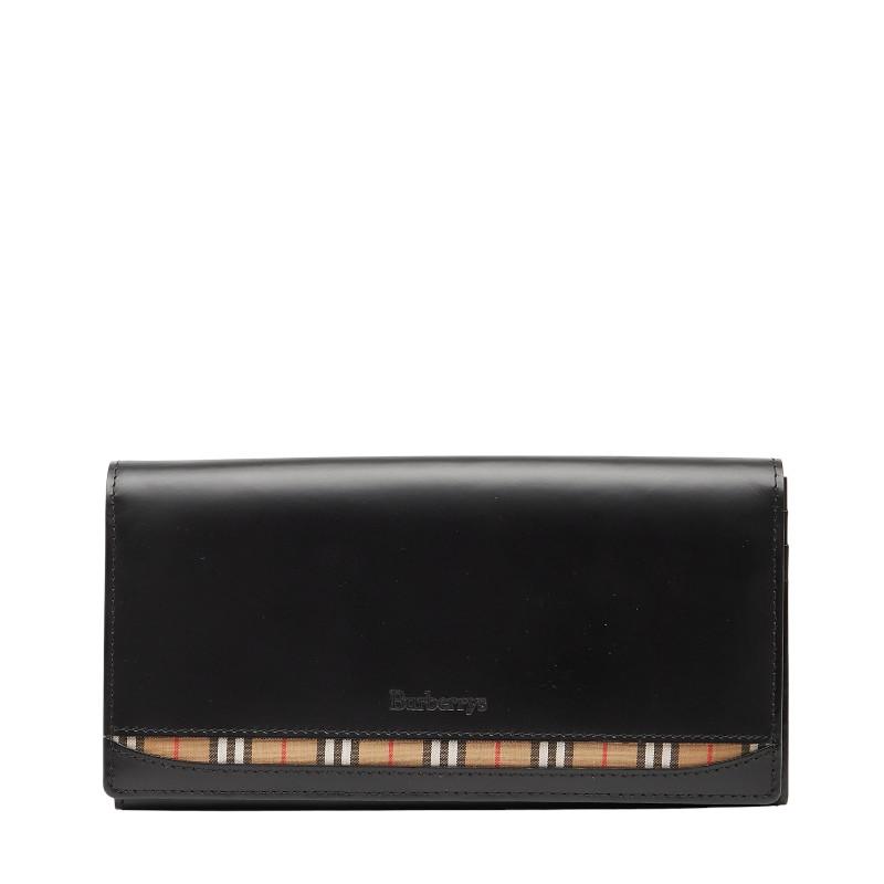BURBERRY（バーバリー） ノバチェック 長財布 ブラック マルチカラー