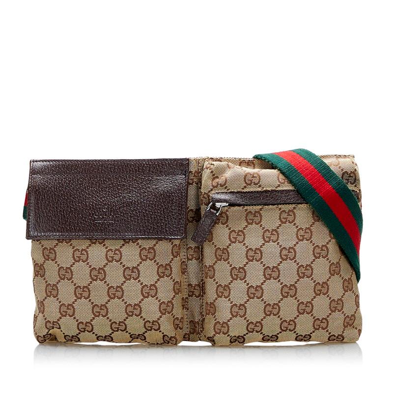 GUCCI（グッチ） シェリー GGキャンバス ボディバッグ ウエストバッグ