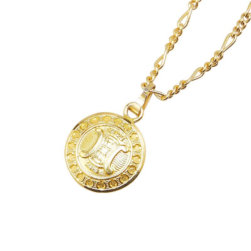 CELINE（セリーヌ） マカダム トリオンフ コイン ネックレス ゴールド