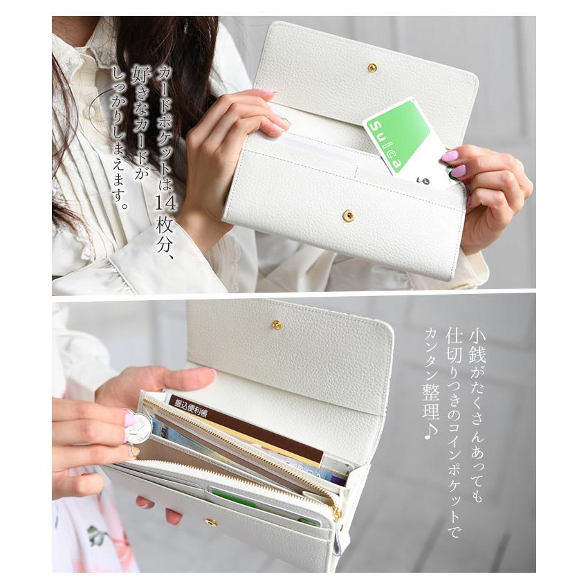 友禅文庫 財布 レディース 長財布 本革 日本製 ジャバラ 手描き 花柄