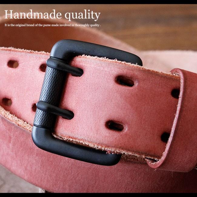 レザーベルト メンズ 本革 ヌバックレザー 起毛 ダブルホール バックル