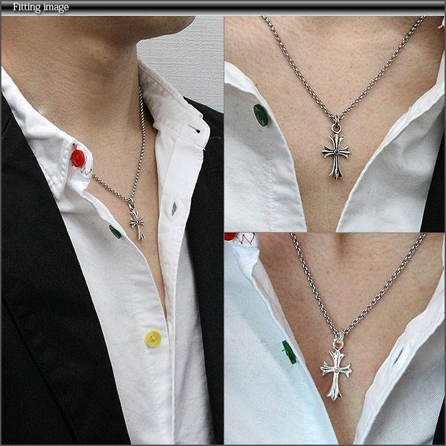 ネックレス シルバー925 メンズ レディース 定番クロス チェーン付き