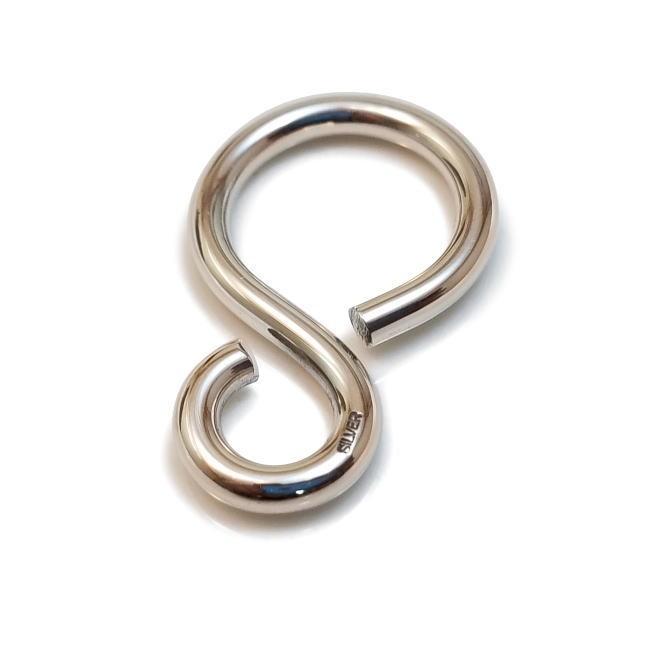 svp-34 シルバー925 手曲げ S字フック ウォレットチェーン接続パーツ S