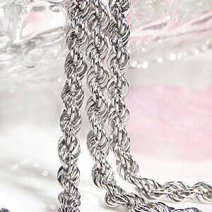 ロープチェーン 10金 WG 10k ホワイト ゴールド チェーン ネックレス