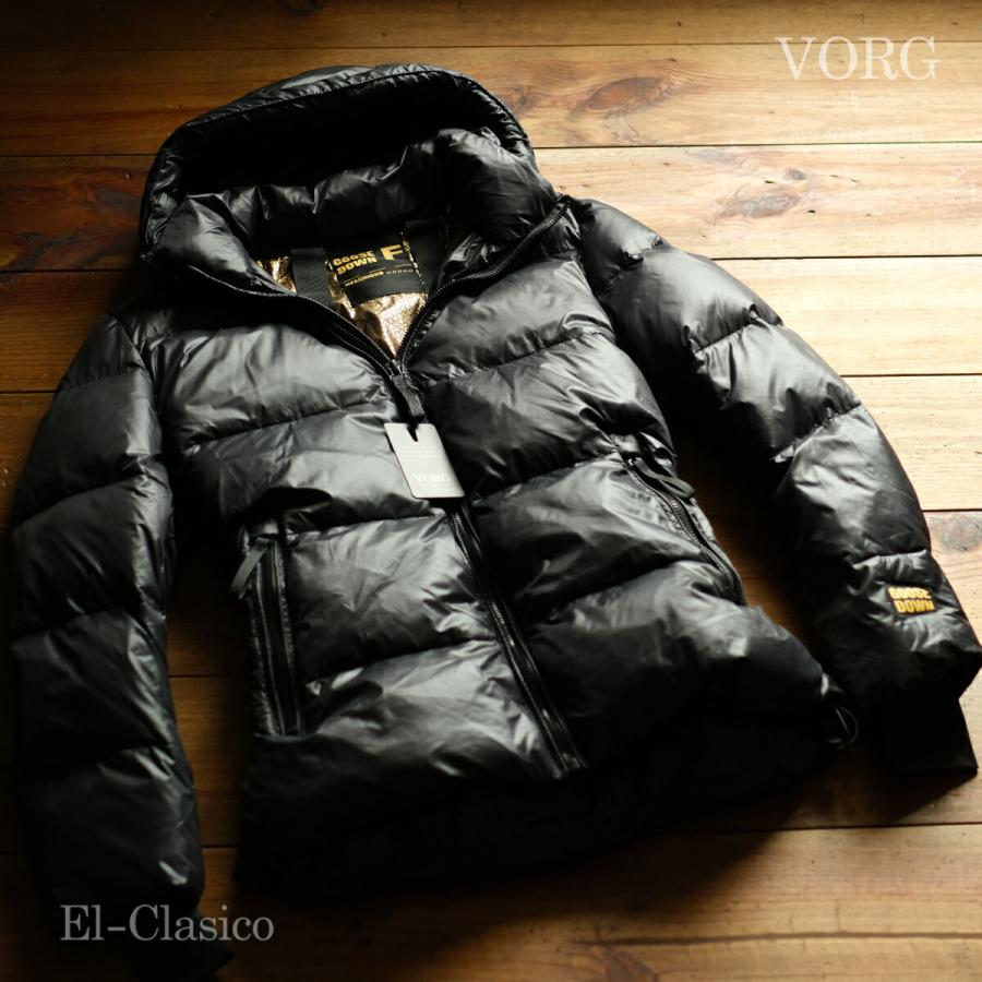 新品*イタリア*-VORG-ヴォーグ* グース90% ダウンジャケット 黒