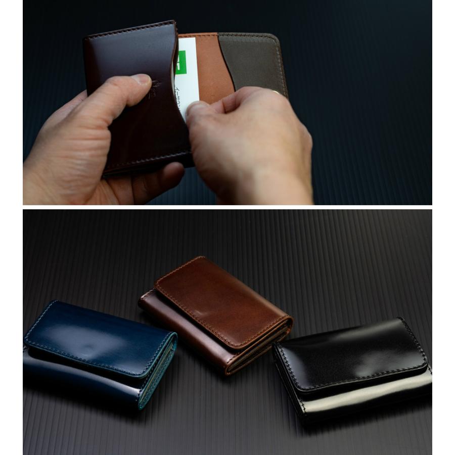 コードバン カードケース 名刺入れ メンズ 新喜皮革 ブランド 馬革 本