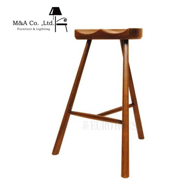 ハイスツール アンティーク 椅子 イス 木製 ヴィンテージ調 シンプル