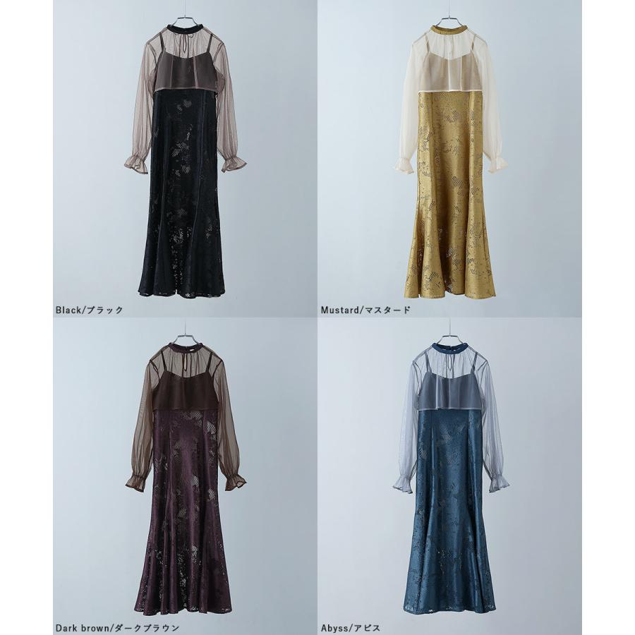 etoll.（エトル） 3wayシフォンボレロ&レースキャミドレス ワンピース