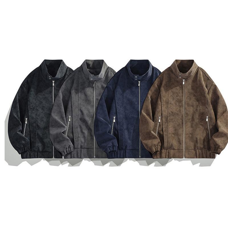 レザージャケット フェイクスエードジャケット メンズ バイク
