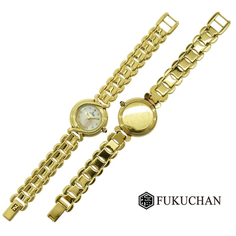 FENDI（フェンディ） レディース ウォッチ 腕時計 ゴールド×シェル文字