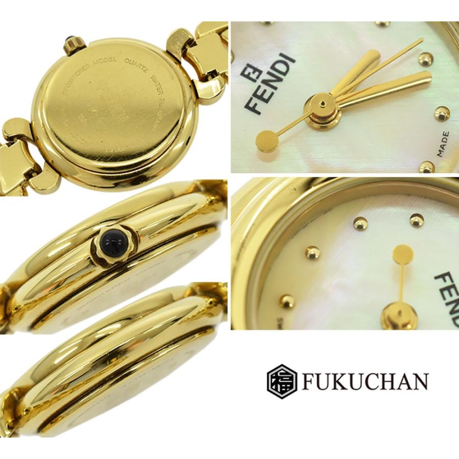 FENDI（フェンディ） レディース ウォッチ 腕時計 ゴールド×シェル文字