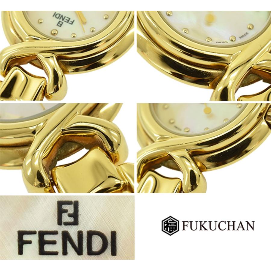 FENDI（フェンディ） レディース ウォッチ 腕時計 ゴールド×シェル文字