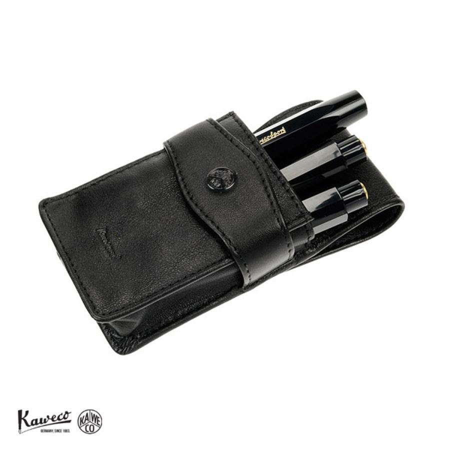 Kaweco（カヴェコ） ショートタイプ 3本用 ブラック レザー ペンケース