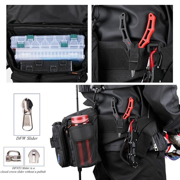 フィッシングバッグ ブラック Mサイズ ヒップバッグ 磯バッグ 渓流