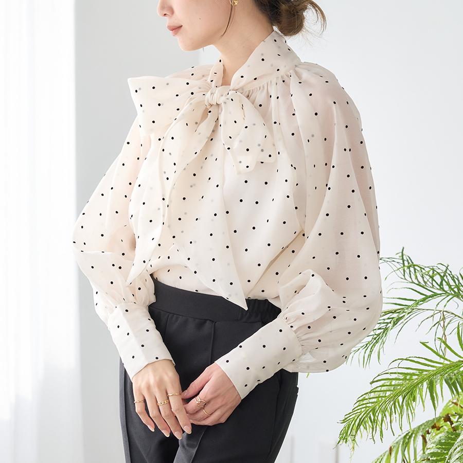 Apolina 刺繍入りアイボリー長袖ブラウス 7-9year Apolina アポリナ