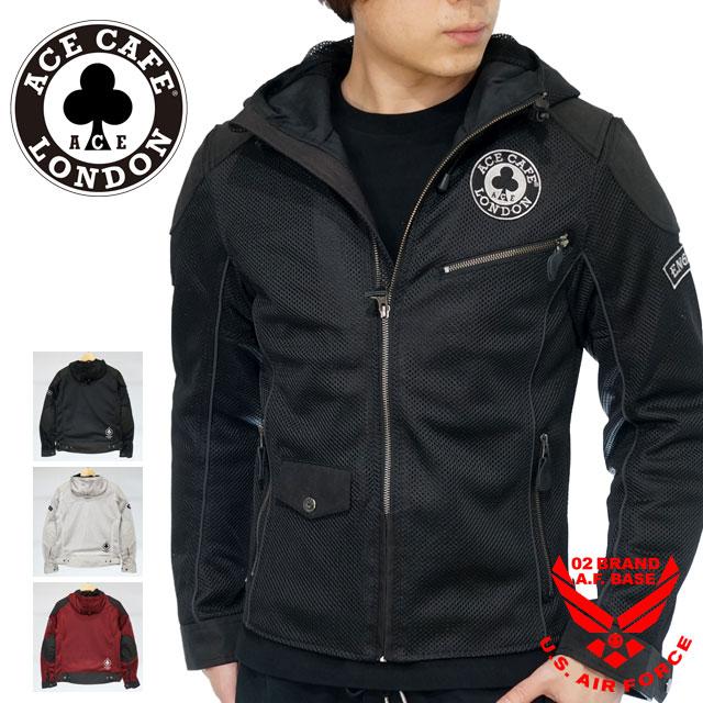 エースカフェロンドン ライダースジャケット ネイビー LLサイズ ACE
