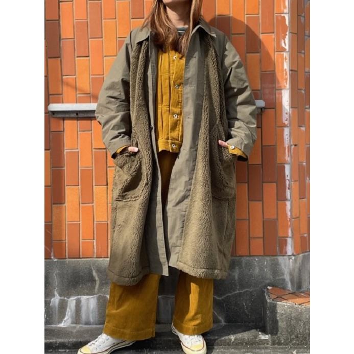 H.UNIT STORE LABEL HUNIT エイチユニット Nylon×Boa switching coat