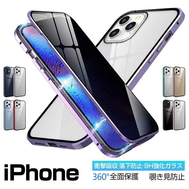 iPhone 14/14 Pro/14 Plus/14 Pro Max ケース 前後両面ガラス+覗見防止