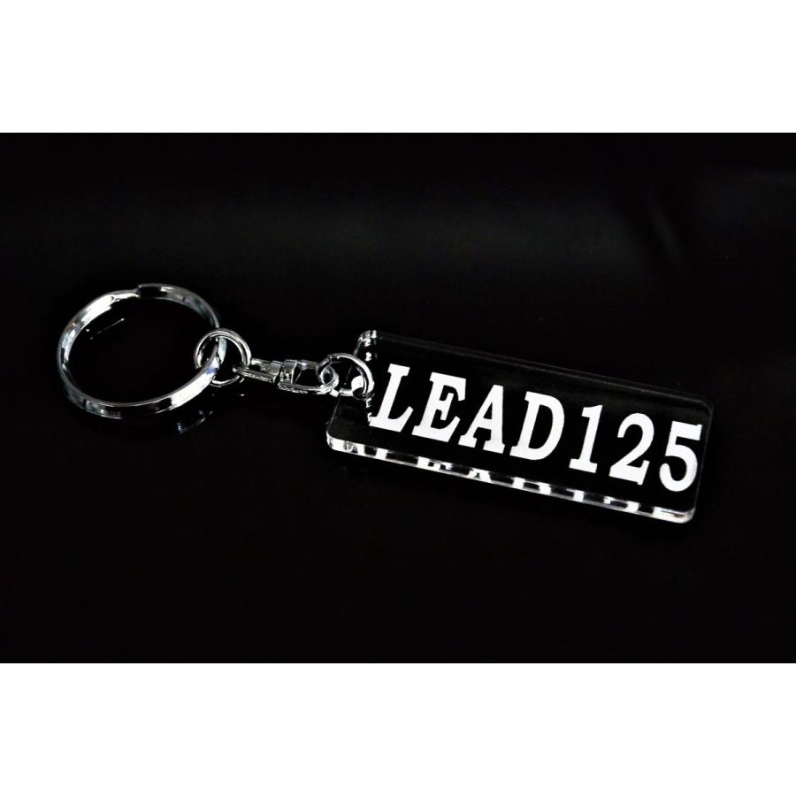 A-657 LEAD125 アクリル製 クリア 2重リング キーホルダー リード125