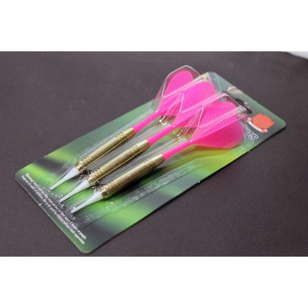 ダーツ矢 ソフトチップ ハウスダーツ3本セット PRO DARTS仕様 ピンク