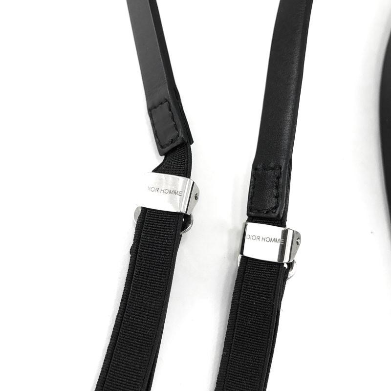 Dior HOMME ディオール オム サスペンダー Homme レザー ブラック