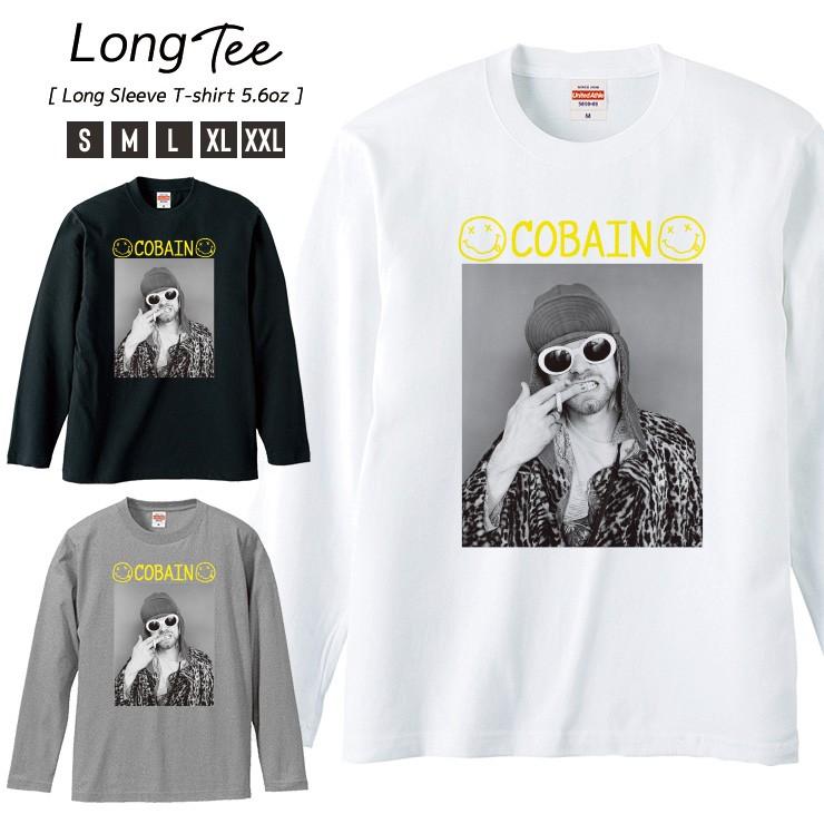 Tシャツ メンズ ロンT 長袖 ブランド Uネック COBAIN カート・コバーン