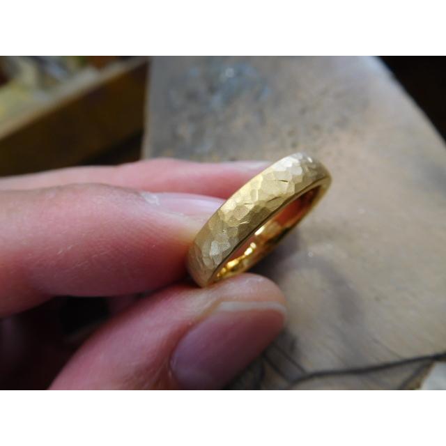 純金 指輪 リング 鍛造 ブランド 値段 安い 24k 24金 k24 ゴールド 鎚