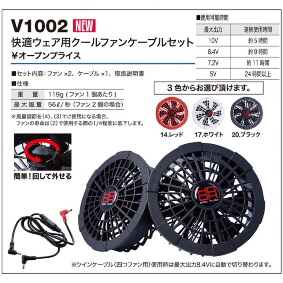 2020年版 村上 V 1002 快適ウェア用ファンセット ファン セット品 鳳皇