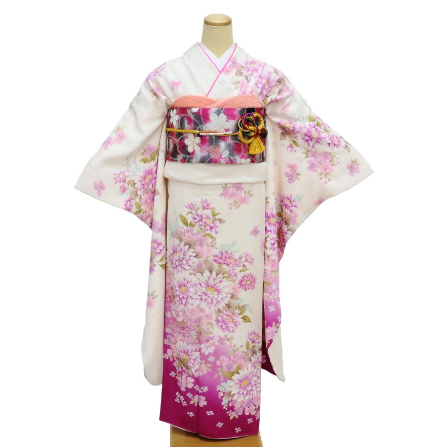 振袖 中古 フルセット 成人式 正絹 一式 格安 リサイクル 着物 和服