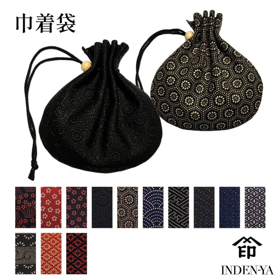 印傳屋（INDEN-YA） 卒業祝い 巾着 印伝 本革 和柄 送料無料 甲州印伝