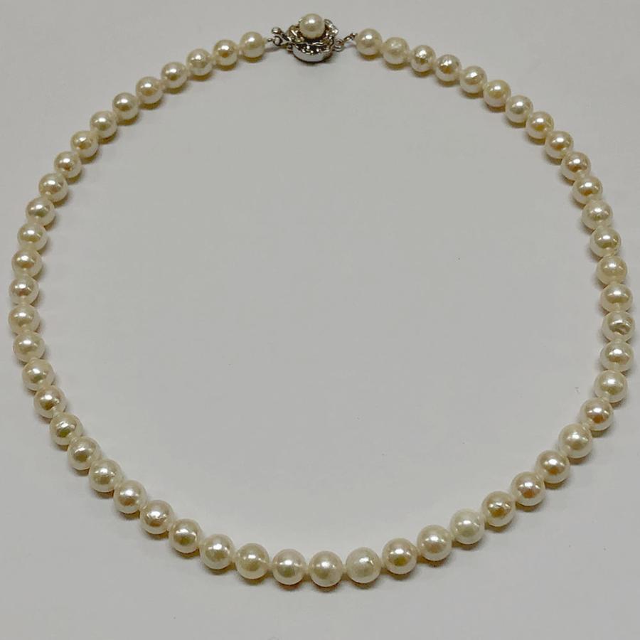お値下げ致しました‼️ アコヤ本真珠 ネックレス 7〜7.5mm冠婚葬祭用ケース付 あす楽・即納】冠婚葬祭 パールネックレス 真珠ネックレス パール 本