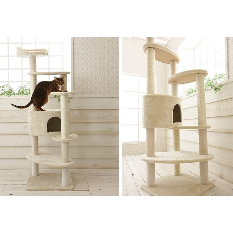 Mauタワーミルキーエッグ】キャットタワー 人気 据え置き 子猫 シニア