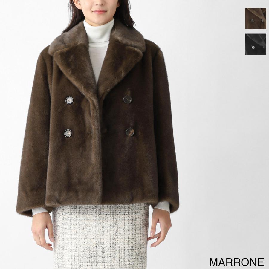 エスマックスマーラ S Max Mara ウールコート LAURA ファーコート