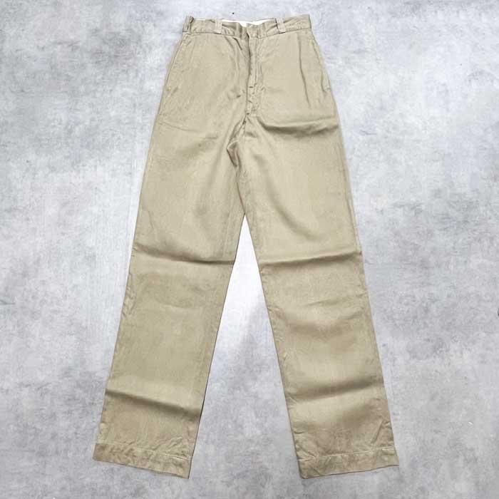 60's U.S ARMY ZIP CHINO TROUSERS W30/L34 60年代 アメリカ陸軍