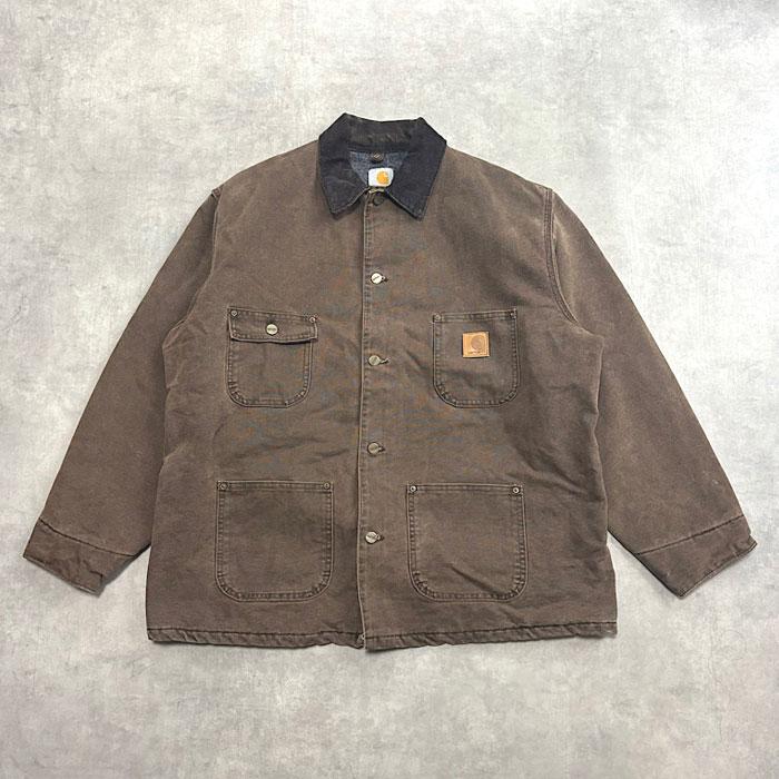 00's CARHARTT CHORE COAT Made in USA XL/CHOCOLATE 2000年代