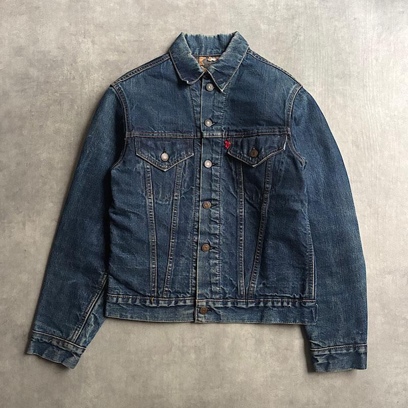 60's Levi's 70505-0317 Blanket Lined Denim Trucker Jacket Big 