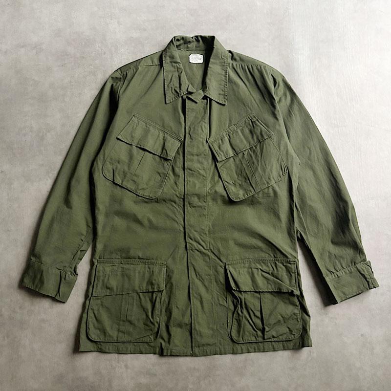 1969 U.S ARMY 5th Jungle Fatigue Military Jacket Rip-Stop SMALL