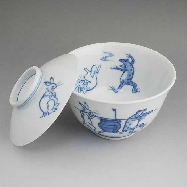 京焼 清水焼 高山寺鳥獣戯画蓋付小丼 A柄 : 松韻堂 Yahoo!店 - 通販